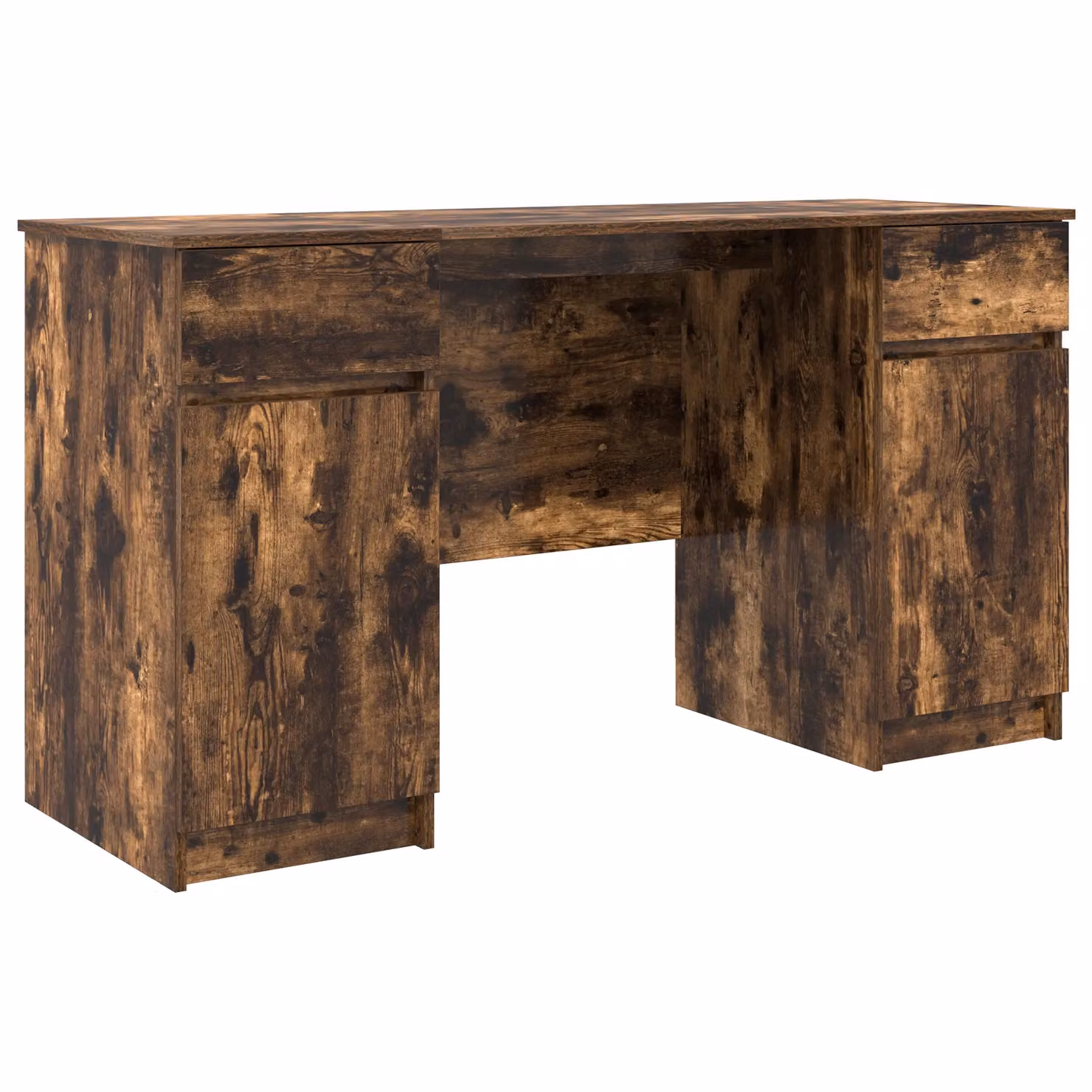 Berkfield Modern Writing Desk in Smoked Oak, W/D/H: 140 x 49 x 76 cm – 2