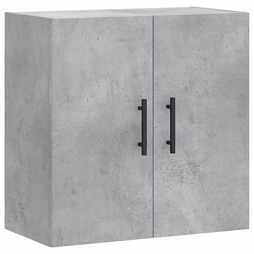 vidaXL Modern Wall Mounted Cabinet in Grey MDF with Hinged Doors W/D/H: 60 x 31 x 60 cm
