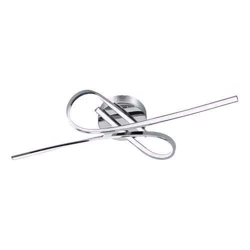 Eglo Selvina LED Ceiling Light, Chrome and White, Warm White – 1