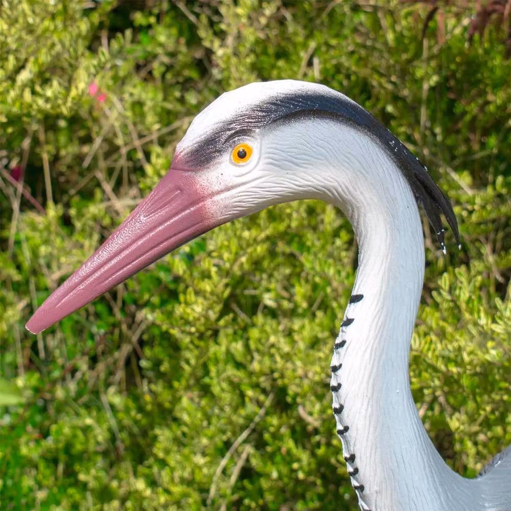 SPETLEK Twin Pack Multicolour Heron Decoy for Garden and Pond Fish, 0.6m2 – 2