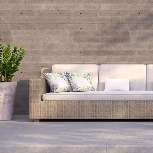 Andrew Lee Green Floral Modern Outdoor Square Cushion, W: 60 cm, H: 60 cm