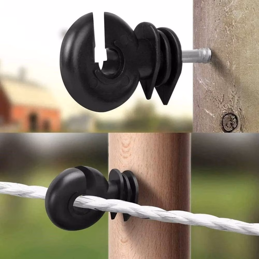 SPETLEK 300pcs Black Screw In Electric Fence Insulators for Wire and Tape – 5