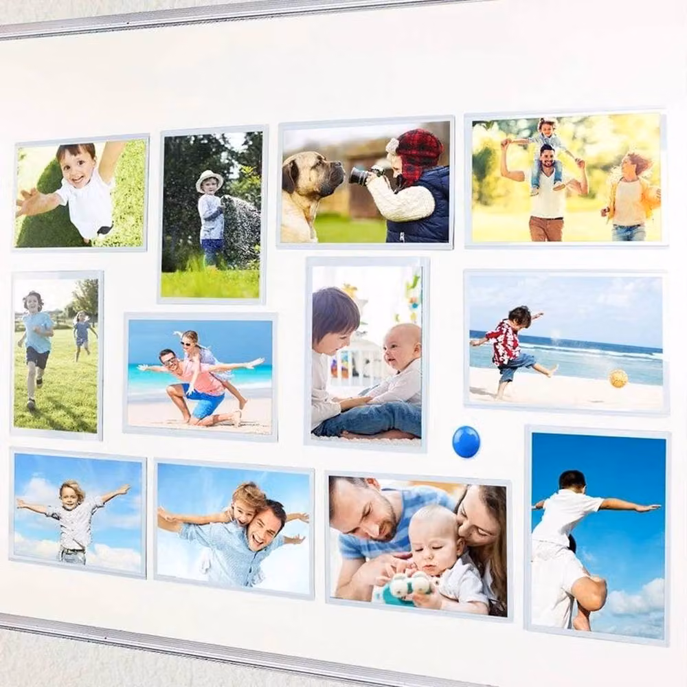 FLAVORA 12 Pack White Adhesive Magnetic Photo Pockets, 10 x 15 cm – 2