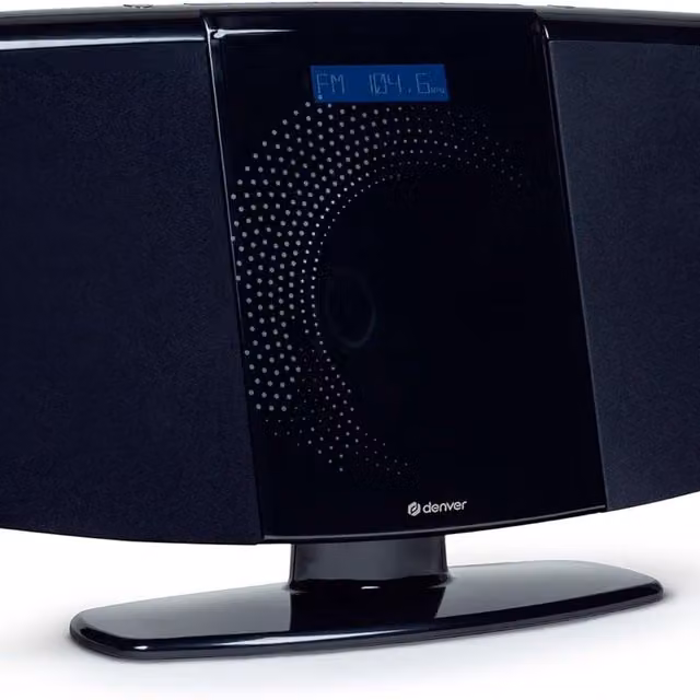 Denver Wireless DAB plus CD Player HiFi with Bluetooth and Motorised CD Door, Black
