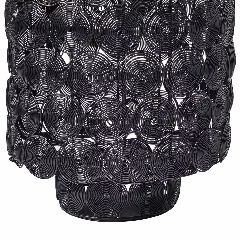 Wyld and Coco Black Metal Lantern with Jute Handle, Height: 35 cm – 5