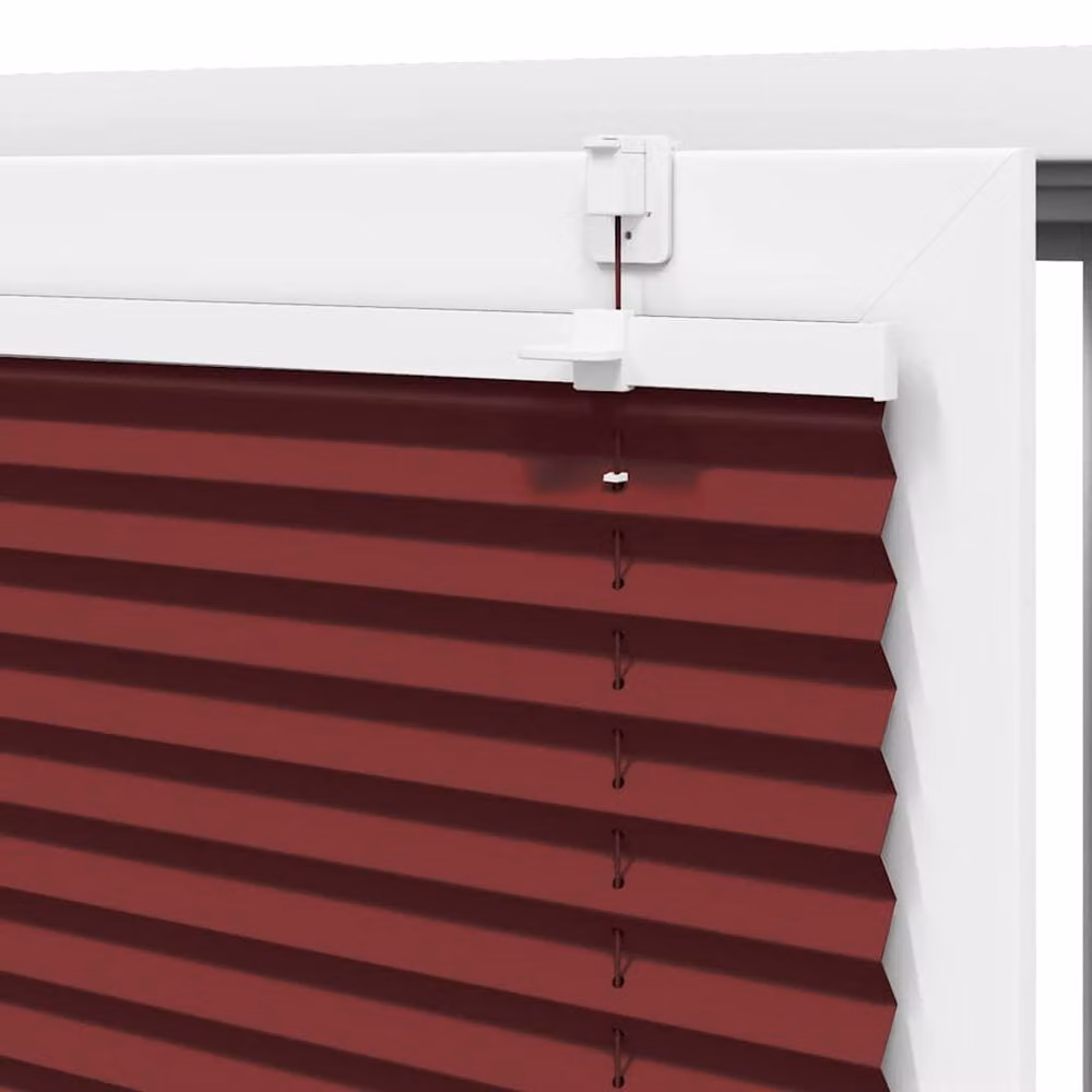 Berkfield Home Single Pleat Polyester Blind in Red, W: 70 cm, H: 150 cm – 3