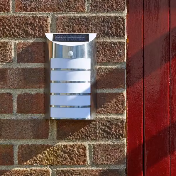 Marco Paul 2-Pack Solar Motion Activated LED Security Lights in Silver – 2