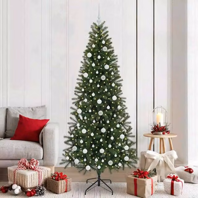 Berkfield Home Artificial Green Christmas Tree with 300 LEDs, Height: 210 cm – 1