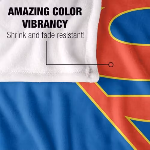 Warner Bros. Supergirl The TV Series Logo Silky Touch Super Soft Fleece Throw Blanket, Multicolour, W: 91.44 cm x L: 147 cm – 3