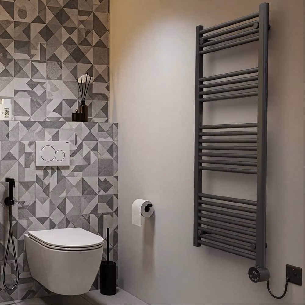 Masterplug SmartEnergy Wall Mounted Heated Towel Rail Radiator, 1000W, Grey, Wi-Fi Enabled – 5