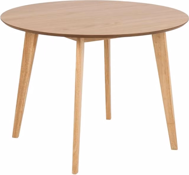 Furniture To Go Roxby Round Dining Table in Light Oak, W: 105 cm, D: 76 cm