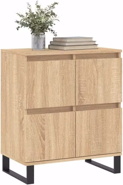 Berkfield Home Sonoma Oak Sideboard in Light Oak, W/D/H: 60 x 35 x 70 cm