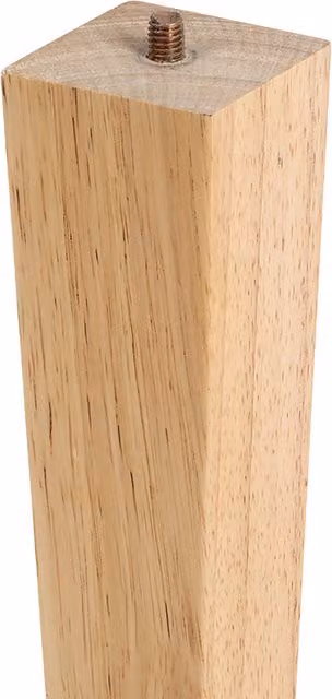 Livingandhome 4 Piece Set of Brown Wooden Furniture Legs with Galvanised Metal Screws