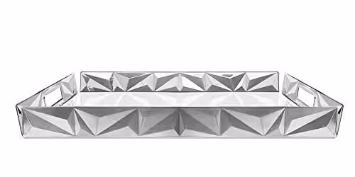 Tramontina Diamond Rectangular Stainless Steel Tray in Silver