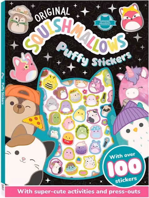 Squishmallows Puffy Stickers in Multicolour and Purple