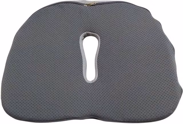 Hinsinc Grey Memory Foam Orthopaedic Coccyx Seat and Back Cushion, W/D/H: 190 x 100 cm