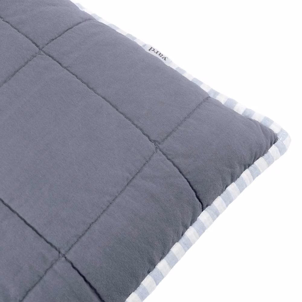 Yard Hebden Striped Square Cotton Cushion in Blue, W/D/H: 55 x 55 x 55 cm – 4