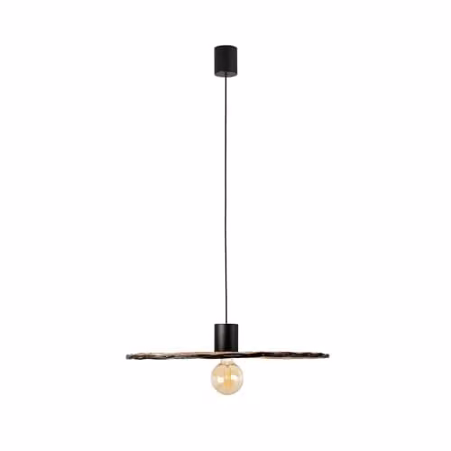 Netlighting Costas Matt Black Rattan Pendant Lamp, Diameter: 60 cm