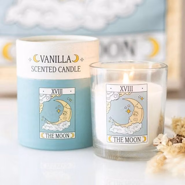 Uniqueful The Moon Vintage Tarot Vanilla Gourmand Candle, 200g