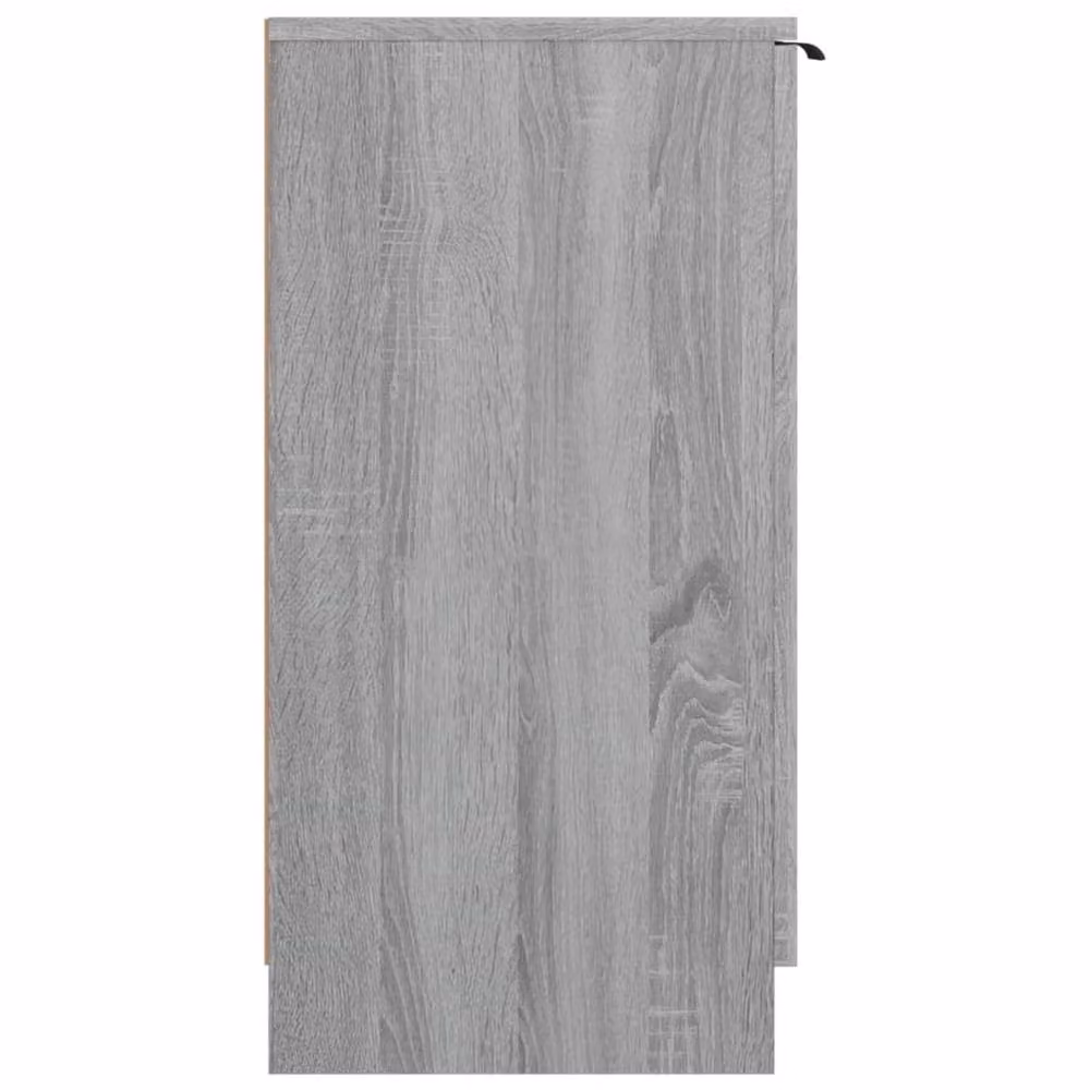 Berkfield Home Modern Grey Shoe Cabinet with Hinged Doors, W: 59 cm, D: 35 cm, H: 70 cm – 2