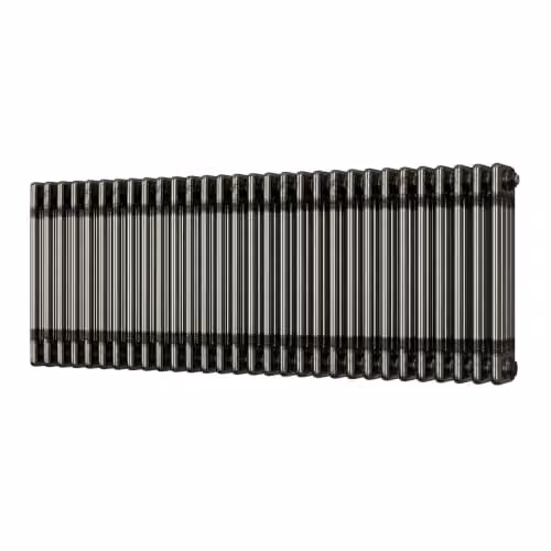 UK Radiators Alpha 4 Column Traditional Cast-Iron Style Radiator in Raw Metal with Feet, W: 1340 mm, H: 500 mm – 2