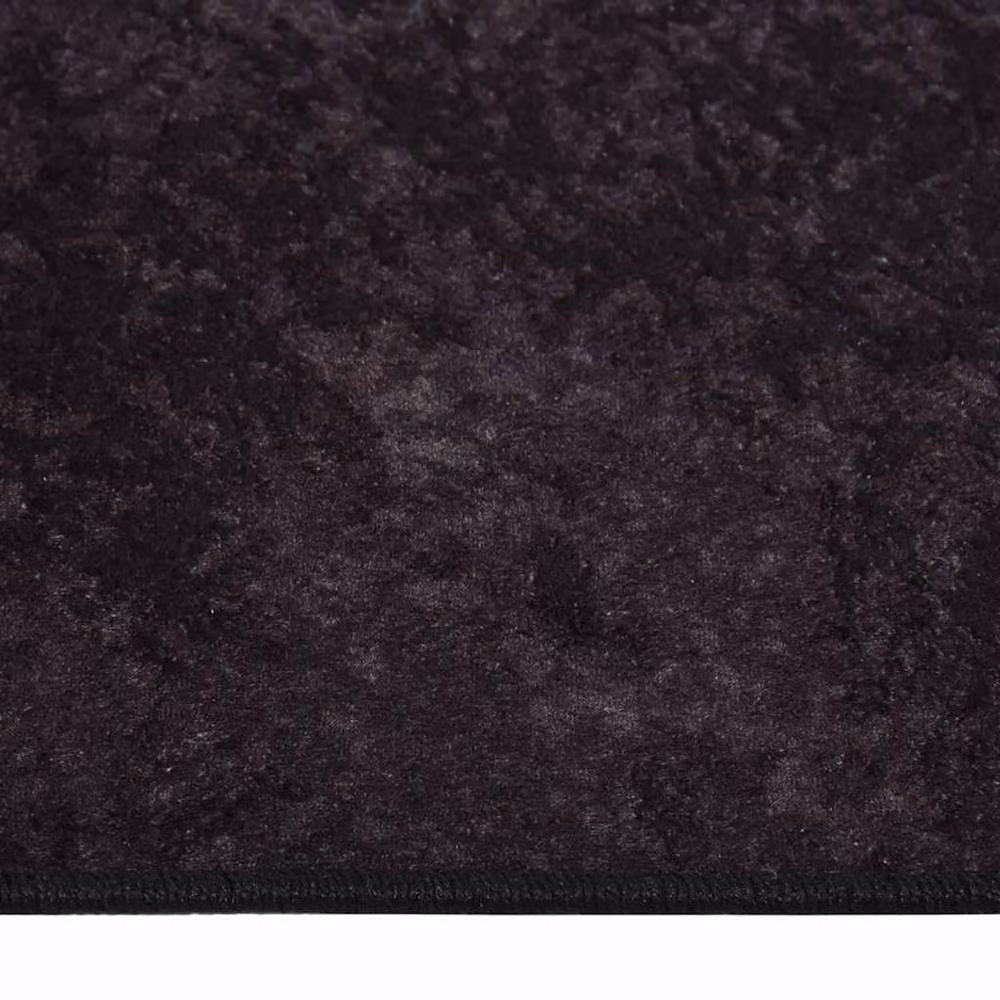 Berkfield Home Washable Anti Slip Anthracite Rug, W: 80 cm, L: 300 cm – 2