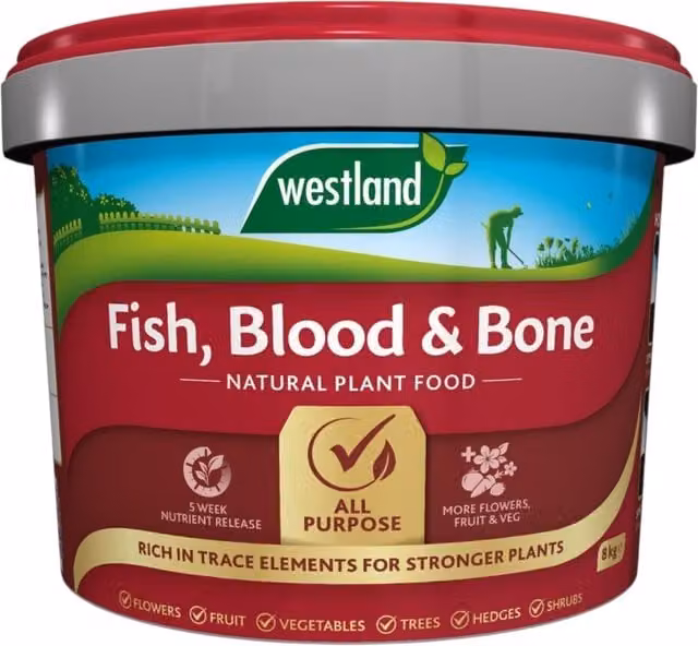 Westland Organic Fish Blood and Bone Slow Release Natural Fertiliser and Plant Tonic, 8kg