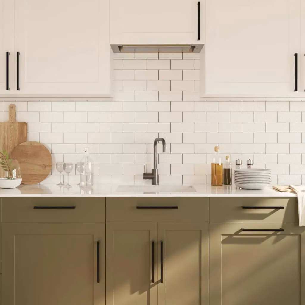 Berkfield Home 10 Pack Matt Black Stainless Steel Bar Cabinet Handles, Length: 22.4 cm – 3