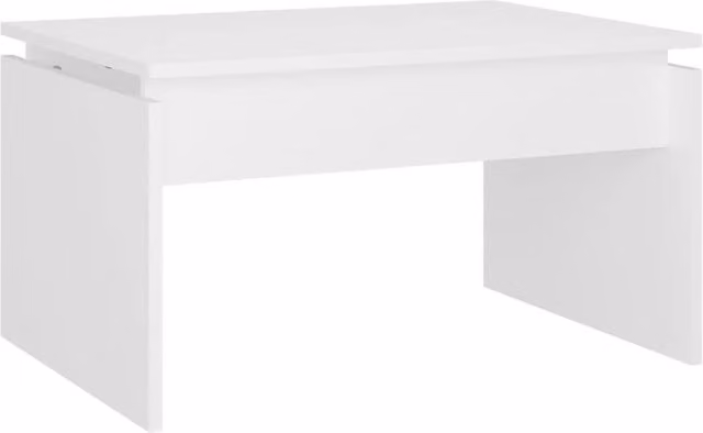 Berkfield Home Modern White Coffee Table in Engineered Wood W: 68 cm, D: 50 cm, H: 38 cm