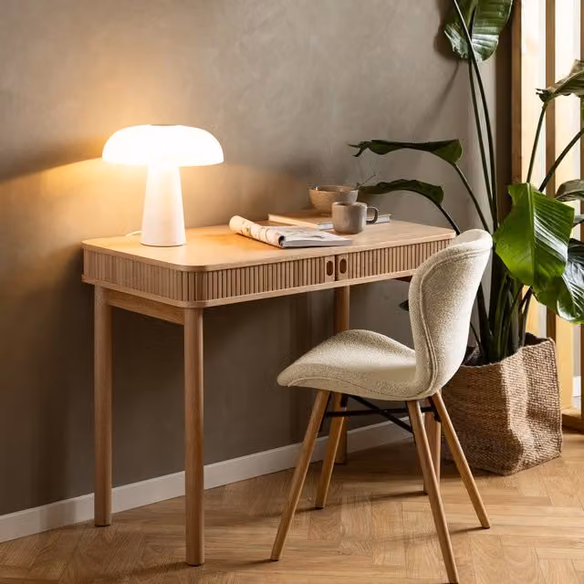 Furniture To Go Modern Oak Writing Desk in Brown