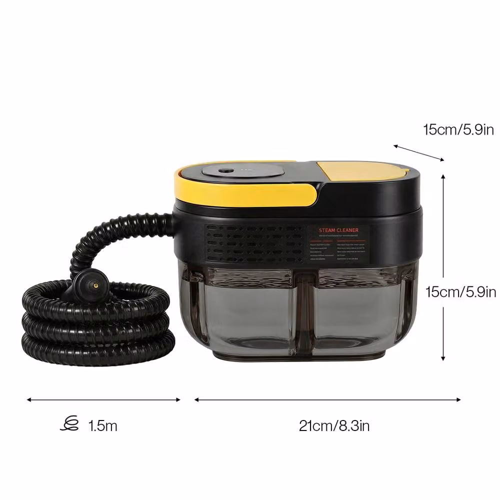 Skylos 1500W Handheld Steam Cleaner in Black and Transparent – 3
