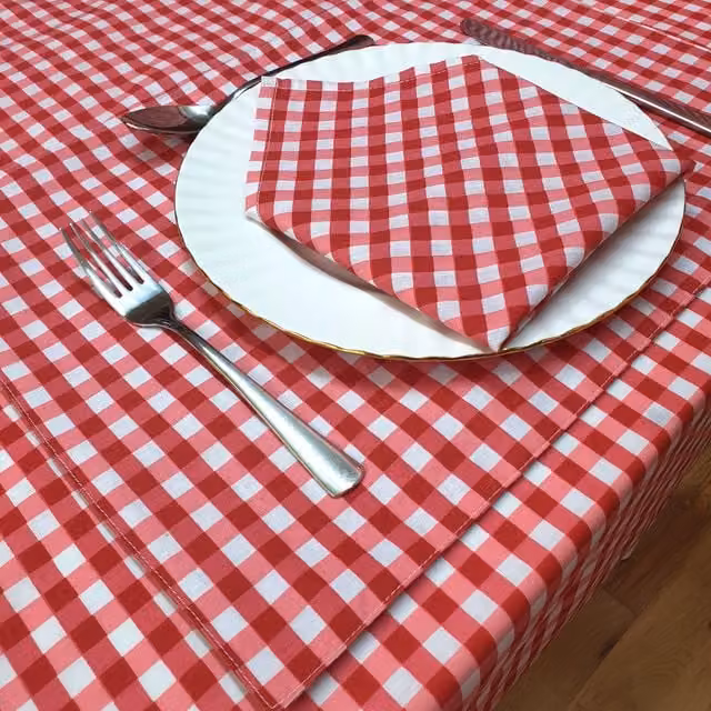 Kitchenwise Red Gingham Check Country House Table Placemats