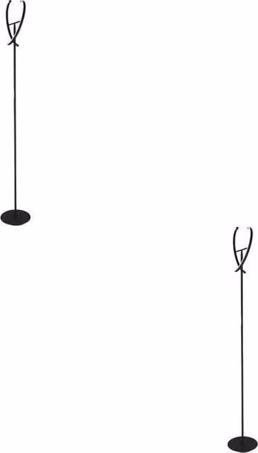 Loops 2 Pack Modern Black LED Floor Lamp with Included Bulb – 1