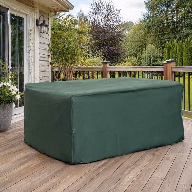 STILVORA Waterproof Green Polyester Garden Furniture Cover – 1