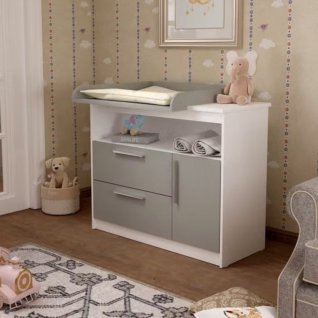 Shefa Kids 1150 Changing Unit in White and Grey