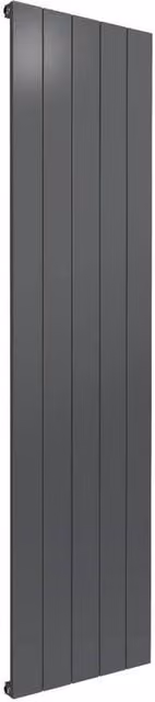 Bathroom Kingdom Casina Anthracite Single Flat Panel Vertical Aluminium Radiator, H: 180 cm, W: 47 cm, Grey