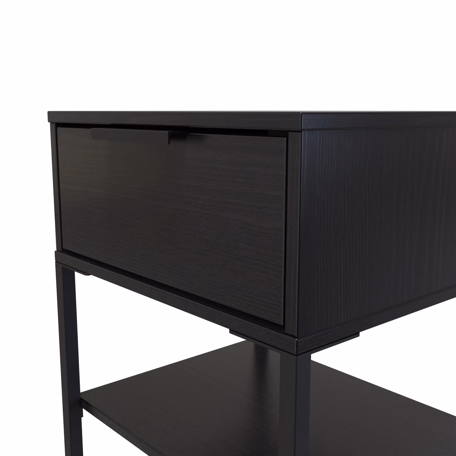 Ready Assembled 2 U Tamworth Double Open Unit in Black Matt Metal – 3