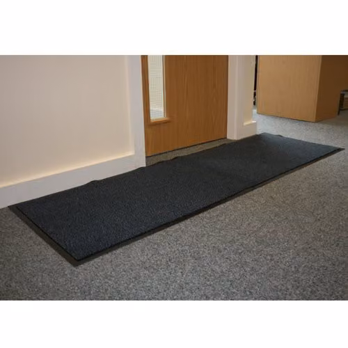 JVL Heavy Duty Dirt Repellent Barrier Door Mat, Blue and Black, W: 60 cm, L: 150 cm – 4