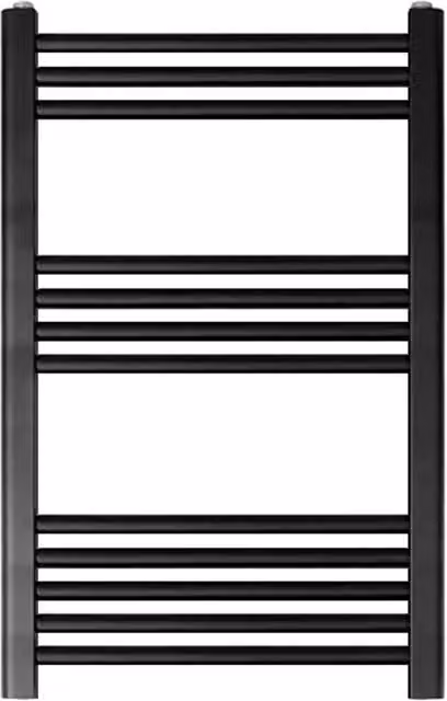 Balterley Straight Heated Towel Rail Radiator, Matt Black, W/H: 60 x 80 cm