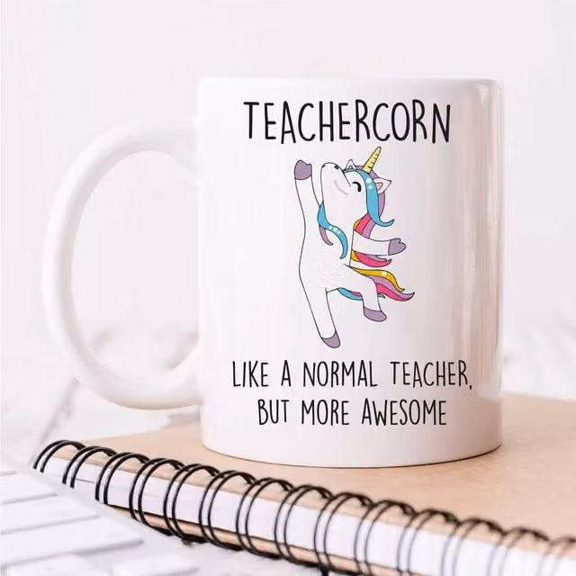 60 Second Makeover Limited Teachercorn Ceramic Mug in White