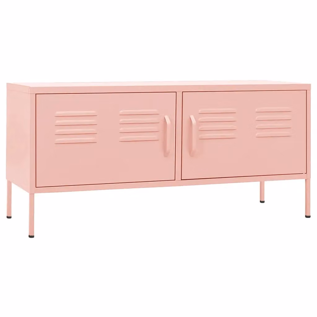 Berkfield Home Pink Metal TV Cabinet W/D/H: 105 x 35 x 50 cm – 2
