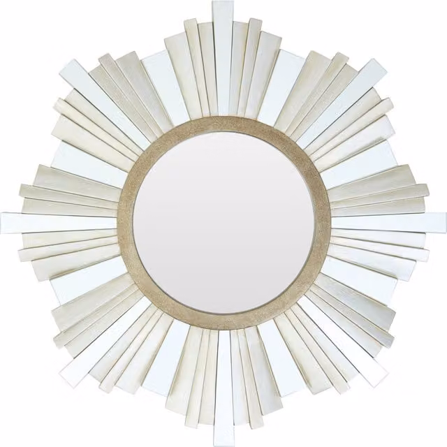 Orsina Sorrel Round Wall Mirror in Silver or Gold