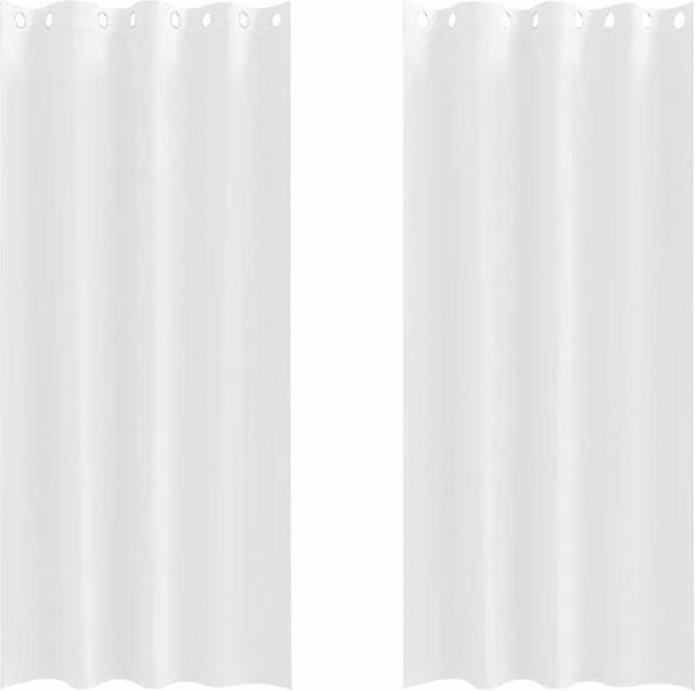 Berkfield Home Blackout Eyelet Curtains, 2 Pack, White, W: 140 cm, H: 260 cm, Polyester