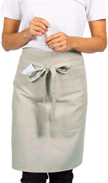 Dennys Unisex Microfibre Pocket Waist Apron in Green