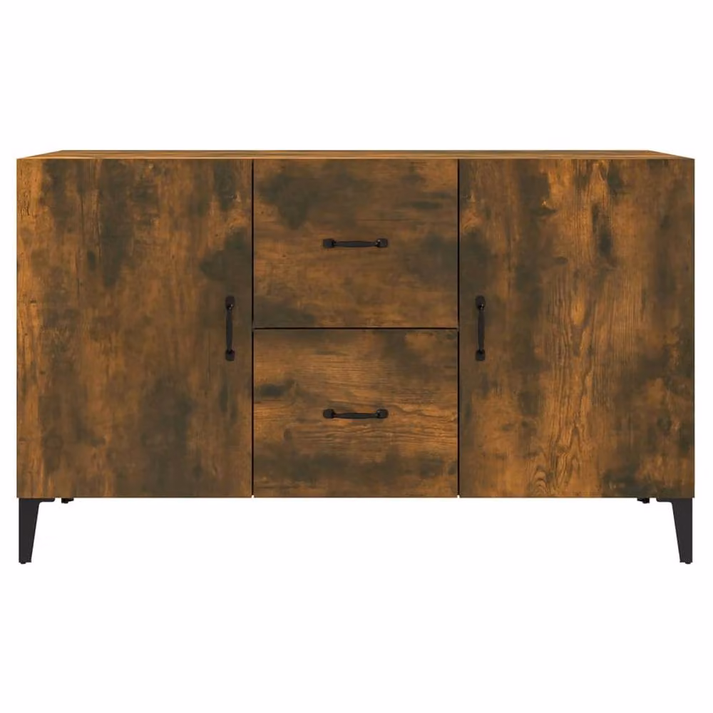 Berkfield Home Smoked Oak Sideboard in Brown, W/D/H: 100 x 36 x 60 cm – 4