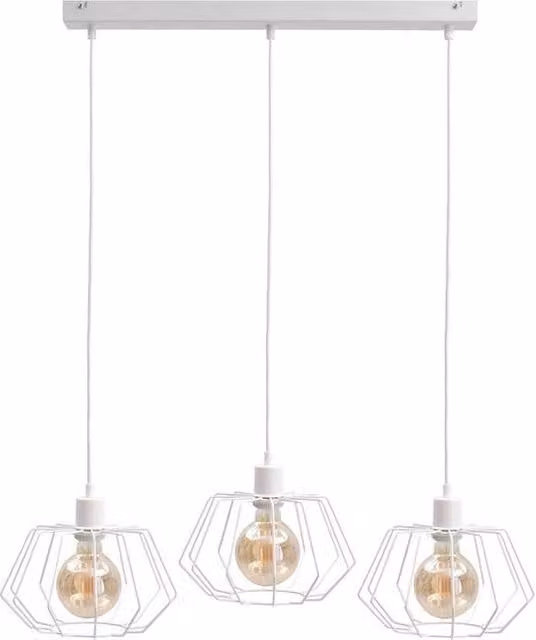 Netlighting Luna Bar Pendant Ceiling Light, White, 63cm, 3x E27