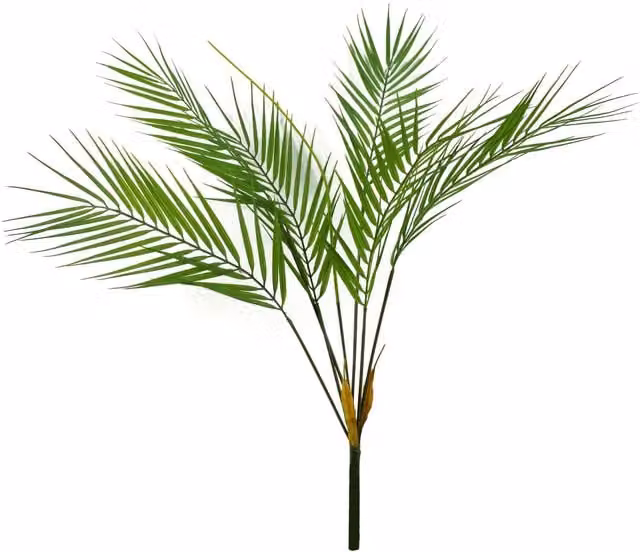 Green Artificial Palm Tree with 6 Plastic Leaves