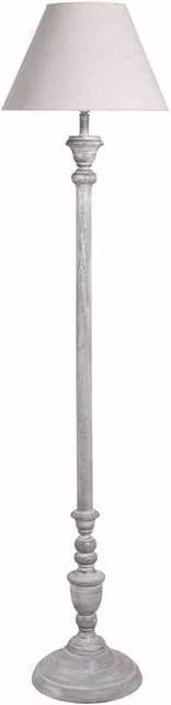 Lemon Pavilion Furniture and Decor Ithaca Floor Lamp in Grey and Wood, W24 x D24 x H155 cm – 1