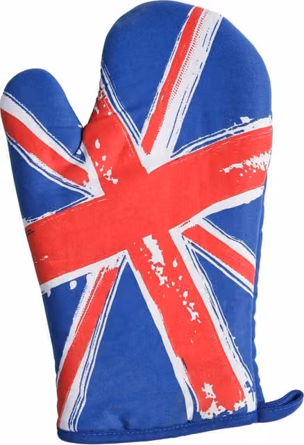 Orsina Cool Britannia Single Cotton Oven Glove in Blue and Multicolour
