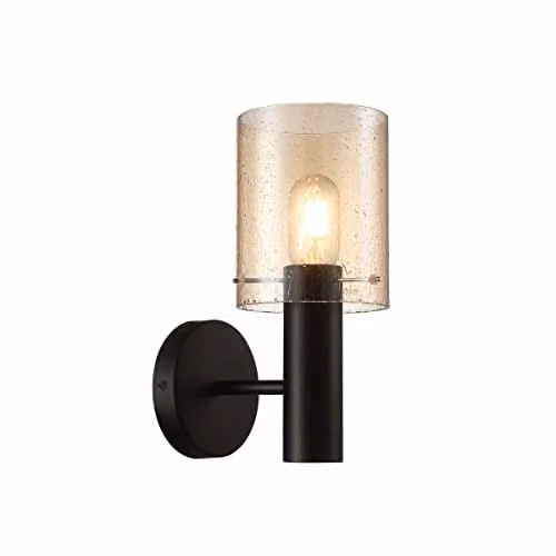 Netlighting Sardo Modern 1 Light Wall Lamp E27 in Black – 1